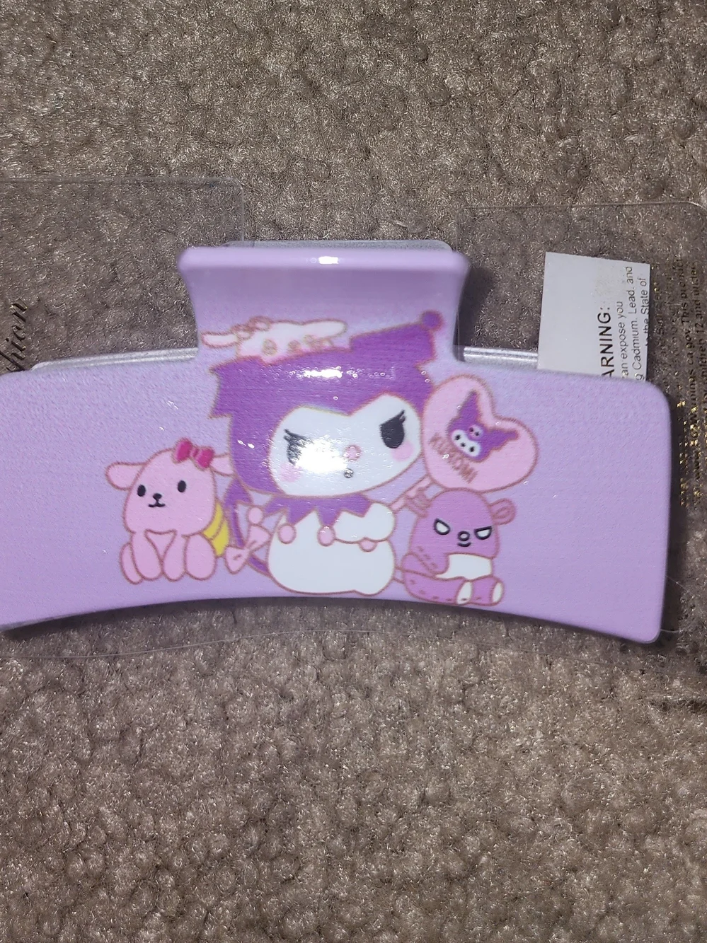 Sanrio Hair Clip Lavender Character w/Cute Friends NWT $12